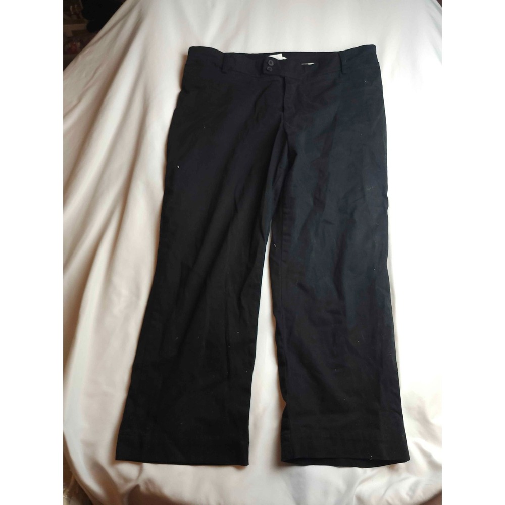 Lee Chino Pants Womens 18WP Black Preppy Classic Office Business Casual Workwear
